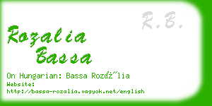 rozalia bassa business card